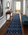 Hollywood Luxe Collection Area Rug - Sunset (Navy Blue Silver) Runner Navy Blue Silver  lifestyle 58