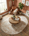 Luminara Sands Collection Area Rug - Elysium (Sand) Oval Sand  lifestyle 51