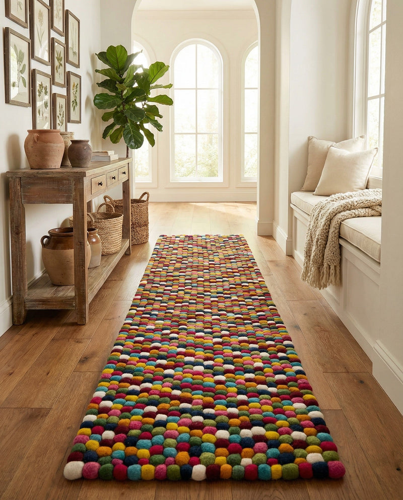 Woolen Sphere Collection Area Rug - Orbsburg (Multi) Runner Multi  lifestyle 49