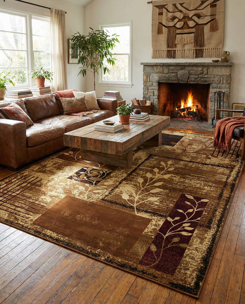 Bistro Lounge Collection Area Rug -  Affogato Rectangle Beige  lifestyle 41