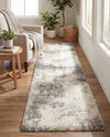 Cozy Haven Shag Collection Area Rug -  Tranquility (Pebble Gray) Runner Pebble Gray  lifestyle 50