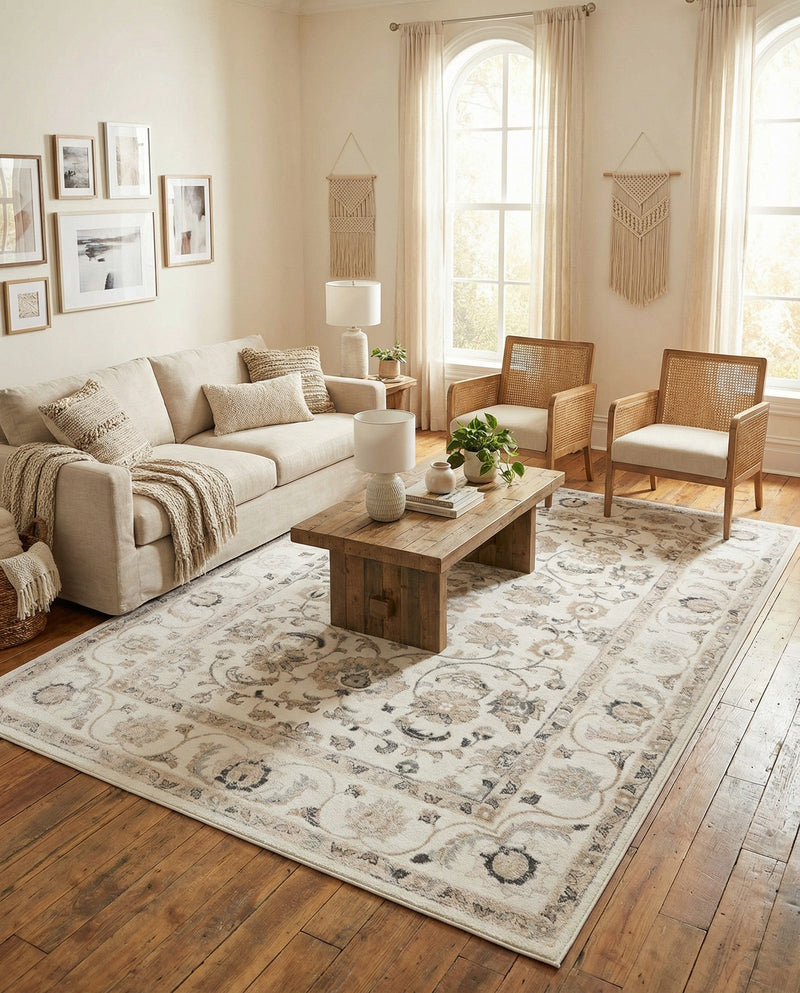 Adriana Terrace Collection Area Rug -  Positano (Ivory) Rectangle Ivory  lifestyle 7