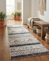 Desert Modern Eco Rug Series Collection Area Rug -  Arches Runner Gray  lifestyle 57