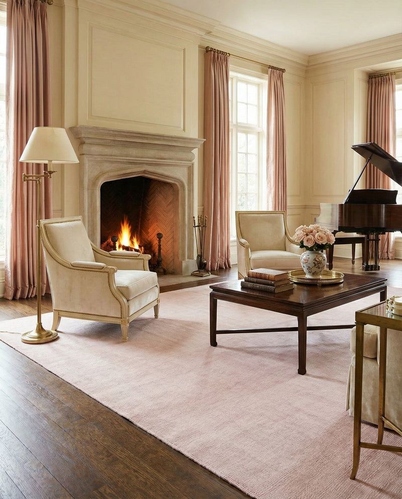 Berkshire Estate Collection Area Rug - Windsor (English Rose) Rectangle English Rose  lifestyle 6