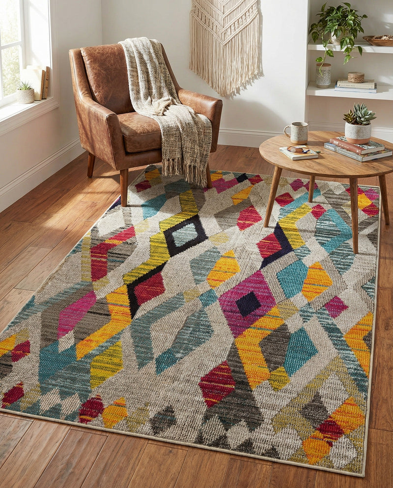 Sedona Vista Collection Area Rug -  Pricklypear Rectangle Multi  lifestyle 26