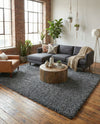 Cozy Comfort Shag Collection Area Rug - Haven (Pebble Gray) Rectangle Pebble Gray  lifestyle 15