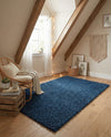 Plush Oasis Collection Area Rug - Serenity (Sapphire Blue) Rectangle Sapphire Blue  lifestyle 36
