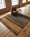 Bistro Lounge Collection Area Rug -  Cortado Square Beige  lifestyle 60