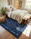 Casablanca Comfort Collection Area Rug - Sahara Rectangle Navy Blue  lifestyle 34