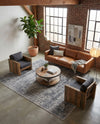 Coastal Manor Collection Area Rug -  Marina Rectangle Blue Gray  lifestyle 12
