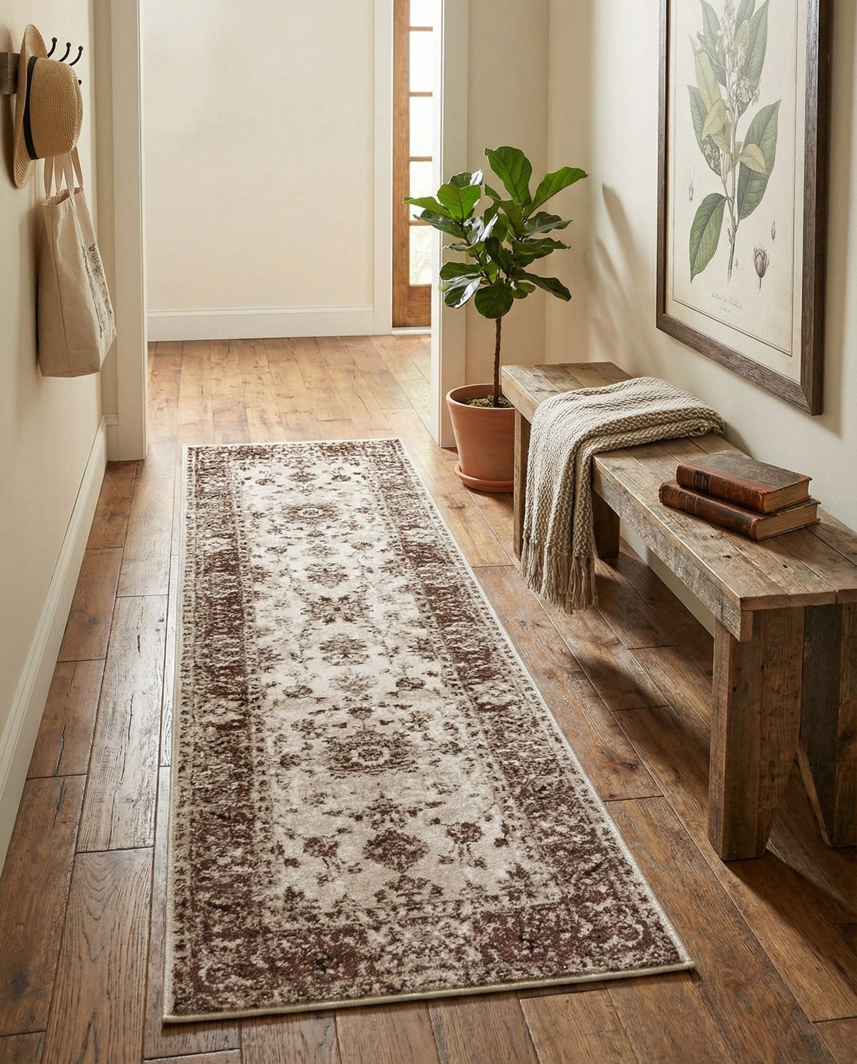 Andes Summit Collection Area Rug -  Aconcagua Runner Cream  lifestyle 108