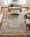 Caribbean Breeze Collection Area Rug -  Vieques Rectangle Light Blue  lifestyle 8