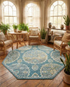 Arcadia Rugs Collection Area Rug -  Atlantis (Gray and Blue) Octagon Gray and Blue  lifestyle 74