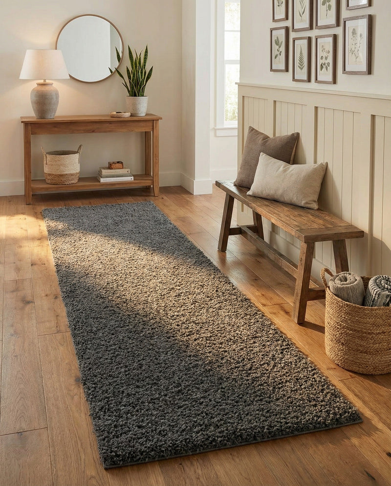 Plush Oasis Collection Area Rug - Serenity (Graphite Gray) Runner Graphite Gray  lifestyle 58