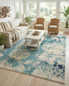 Sorrento Shores Collection Area Rug -  Vico Rectangle Light Blue  lifestyle 32