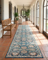 Seville Stripes Collection Area Rug -  Cordoba (Blue) Runner Blue  lifestyle 77