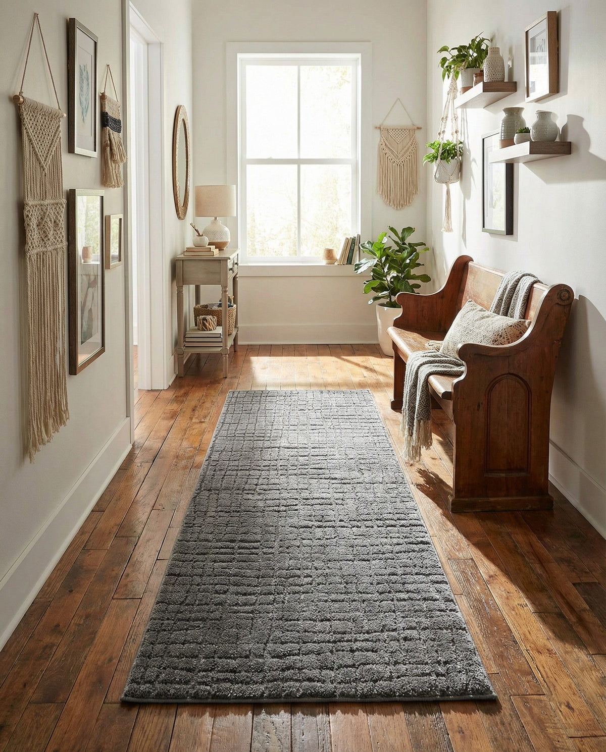 Haven Tapestry Collection Area Rug - WhisperingFalls Runner Serenity Blue  lifestyle 98