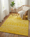 Marrakesh Lattice Collection Area Rug - Casablanca (Yellow) Rectangle Yellow  lifestyle 10