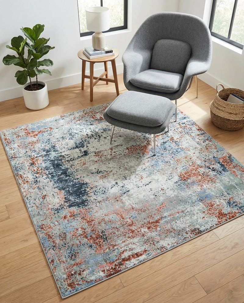 Aegean Elegance Washables Collection Area Rug -  Ithaca Square Multi  lifestyle 66