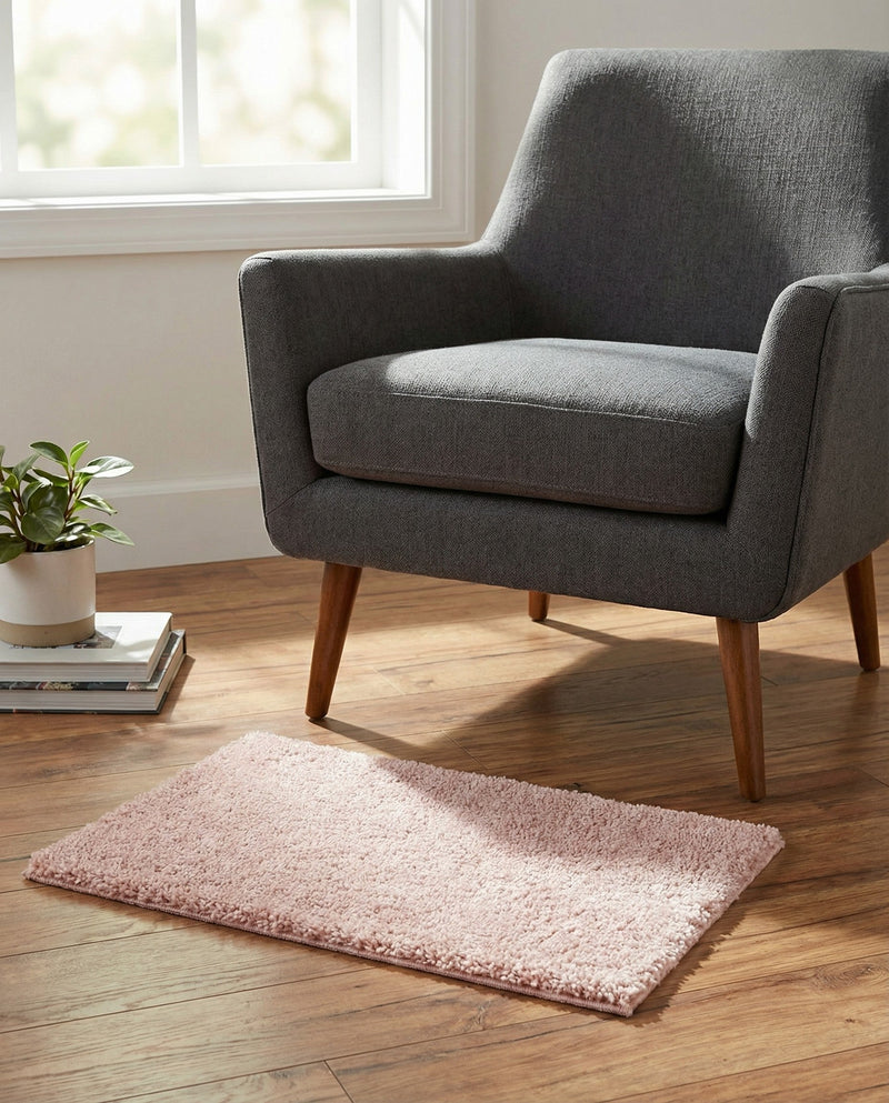 Solid Shag Seaside Collection Area Rug - Azure Cove (Pink) Rectangle Pink  lifestyle 16
