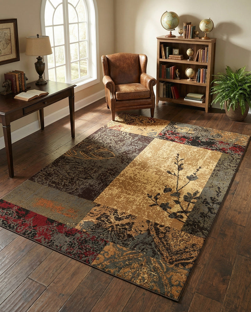 Bistro Lounge Collection Area Rug -  Lungo Rectangle Beige  lifestyle 10