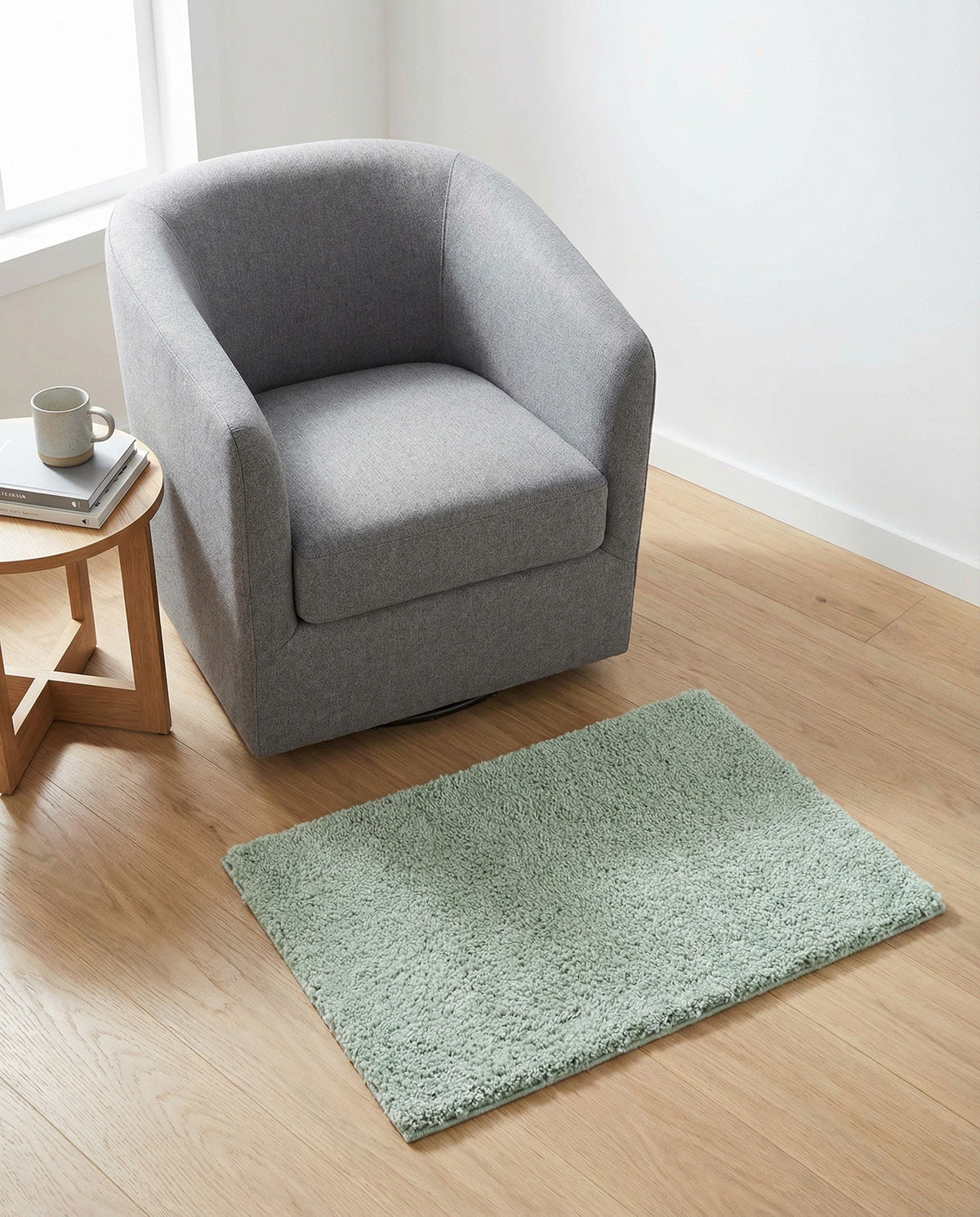Solid Shag Seaside Collection Area Rug - Azure Cove (Sea Salt Blue) Rectangle Sea Salt Blue  lifestyle 14