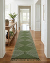 Thar Cotton Collection Area Rug - Jaisalmer (Green) Runner Green  lifestyle 65