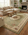 Versailles Elegance Collection Area Rug -  Bellevue Rectangle Green  lifestyle 17