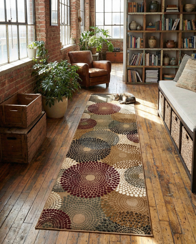 Bistro Lounge Collection Area Rug -  Cappuccino Runner Beige  lifestyle 67
