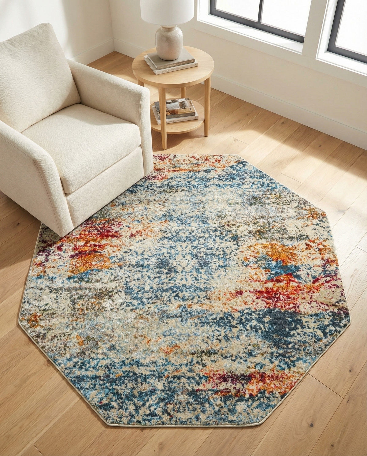 Caribbean Breeze Collection Area Rug -  Isla Octagon Cream  lifestyle 102