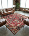 Neptune Elegance Collection Area Rug -  Galatea (Burgundy) Square Burgundy  lifestyle 63