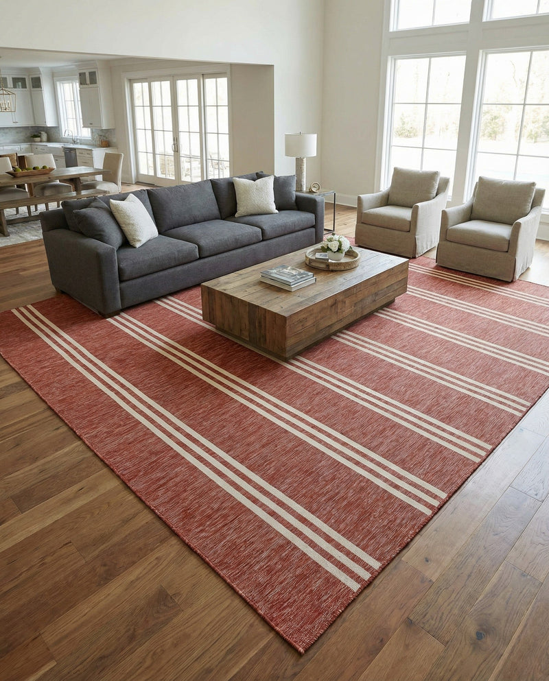 Urban Oasis Rugs Collection Area Rug -  District (Rust Red) Square Rust Red  lifestyle 61