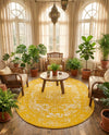 Georgetown Rugs Collection Area Rug - Dupont (Yellow) Oval Yellow  lifestyle 64