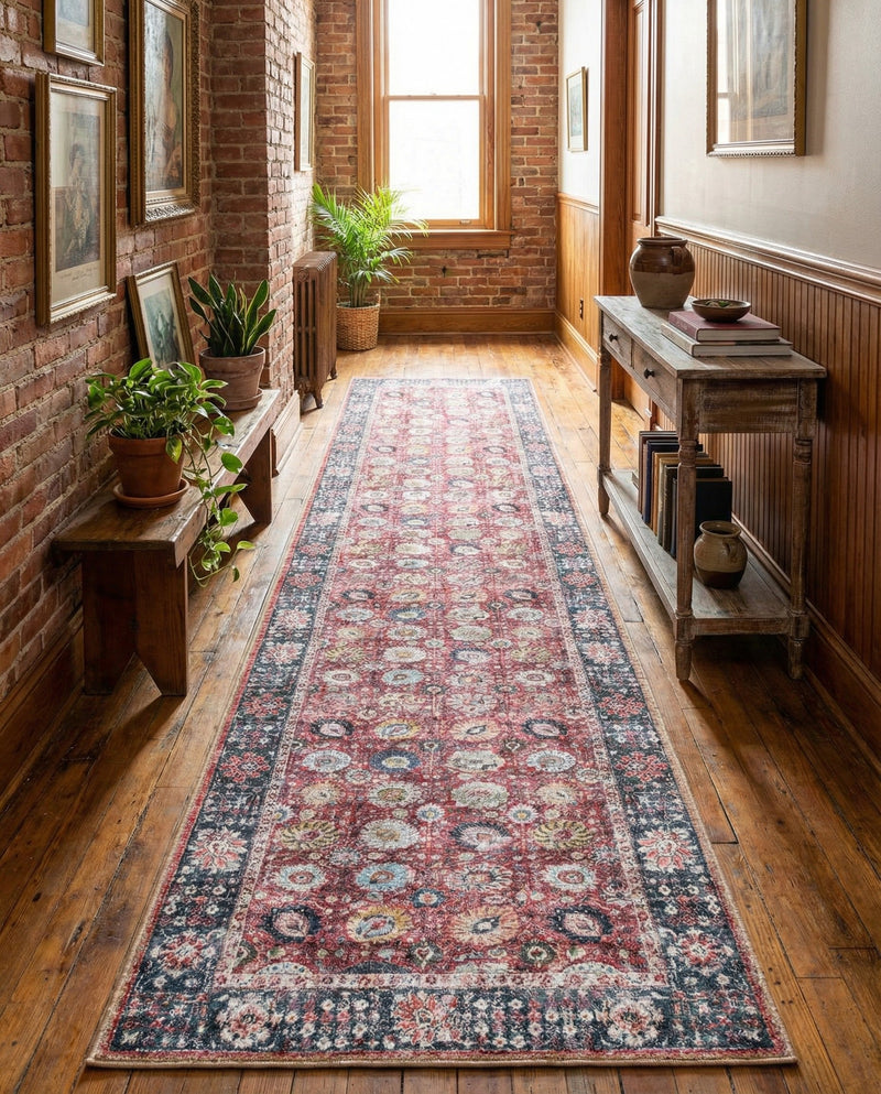 Heritage Elegance Collection Area Rug -  Gatchina Runner Vintage Red  lifestyle 57