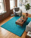 Plush Oasis Collection Area Rug - Serenity (Turquoise) Rectangle Turquoise  lifestyle 23