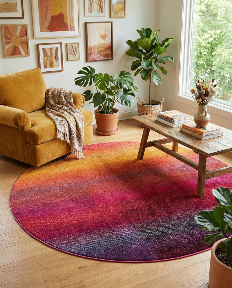 Marrakesh Elegance Collection Area Rug -  Azrou Round Multi  lifestyle 34