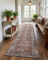 Vintage Memories Collection Area Rug -  Reverie Runner Rust Red and Brown  lifestyle 57