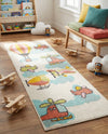 Wonder Tykes Collection Area Rug -  Splatter Runner Multi  lifestyle 30