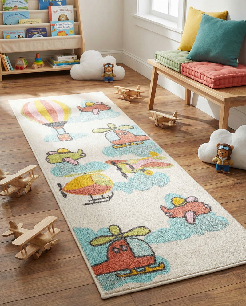 Wonder Tykes Collection Area Rug -  Splatter Runner Multi  lifestyle 30