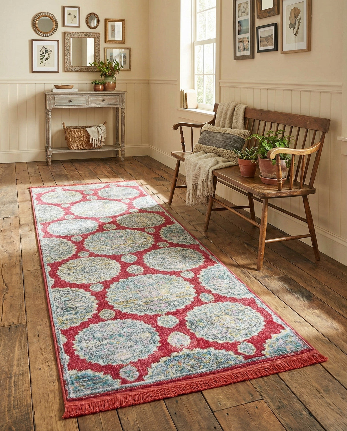 Arcadia Rugs Collection Area Rug -  Atlantis (Red) Runner Red  lifestyle 76