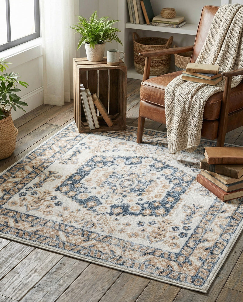 Cambridge Classics Collection Area Rug -  Pembroke (Cream) Square Cream  lifestyle 38