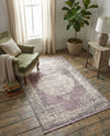 Rustic Charm Revival Collection Area Rug -  Meadowland Rectangle Purple  lifestyle 59
