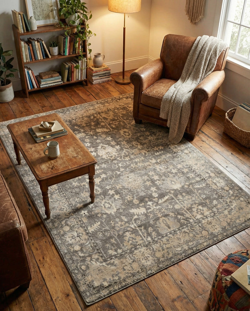 Cascade Range Collection Area Rug -  Shasta (Gray) Rectangle Gray  lifestyle 34
