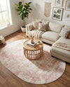Luminara Sands Collection Area Rug - Elysium (Carnation Pink) Oval Carnation Pink  lifestyle 31