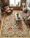 Tabriz Tapestry Collection Area Rug - Sahand (Cream) Rectangle Cream  lifestyle 18