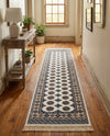 Samarkand Elegance Collection Area Rug -  Margilan (Ivory) Runner Ivory  lifestyle 73