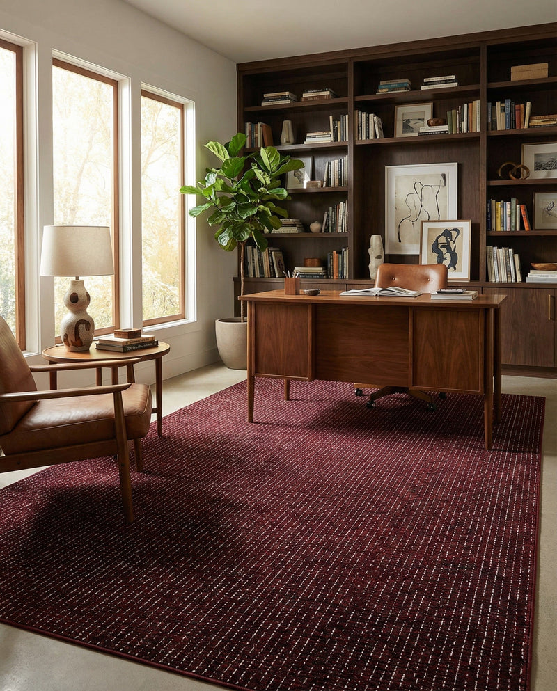 Aravalli Collection Area Rug -  Jaisalmer Rectangle Burgundy Red  lifestyle 56