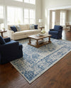 Patio Heritage Collection Area Rug - Savannah (Blue) Rectangle Blue  lifestyle 29