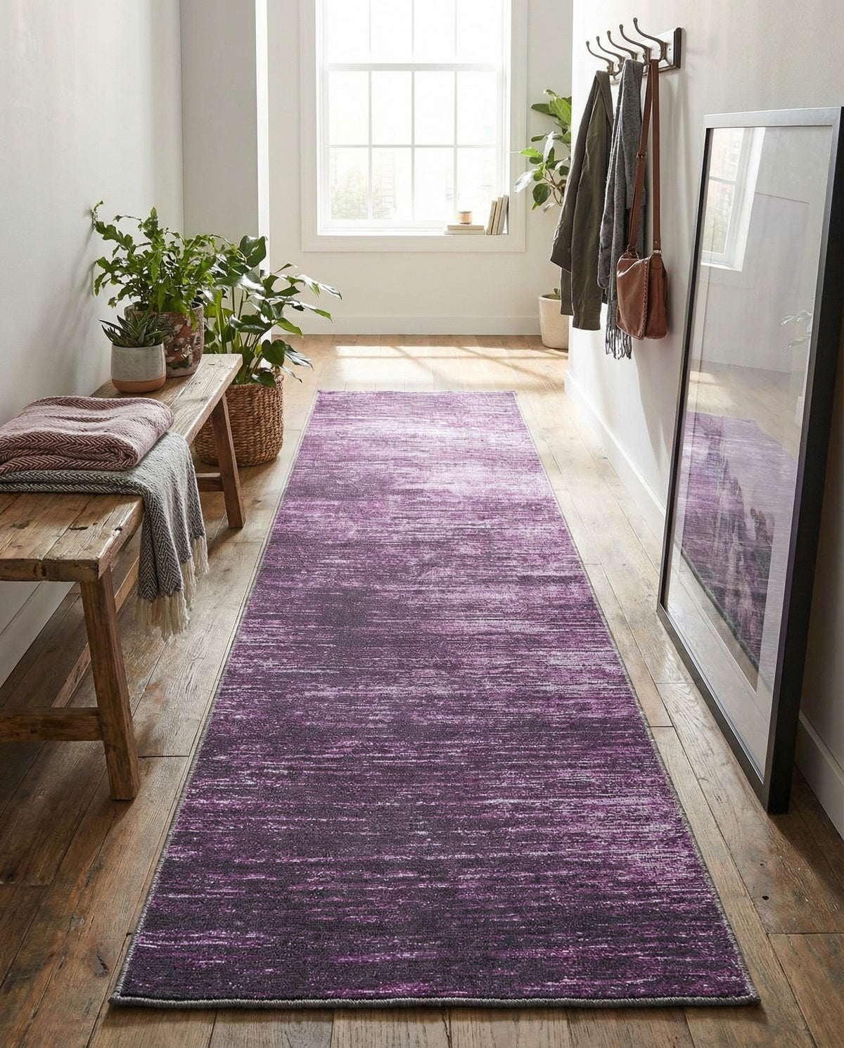 Sahara Essence Collection Area Rug - Oasis (Purple) Runner Purple  lifestyle 49