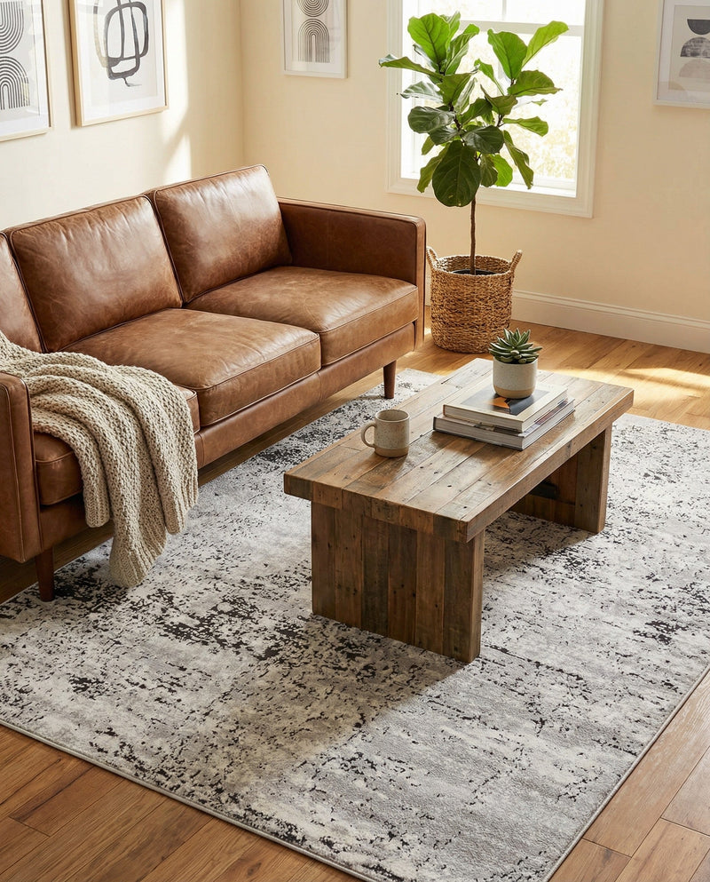 Dresden Elegance Collection Area Rug -  Pirna Rectangle Gray  lifestyle 16